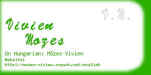 vivien mozes business card